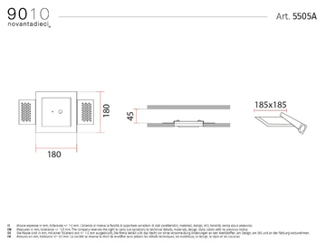 5505A - Cristaly® recessed Ceiling Rose by 9010 novantadieci - view 3